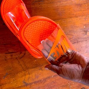NIKE Orange & Clear Slides